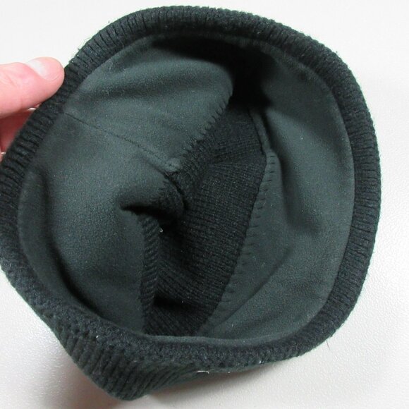 The North Face womens solid black fleece lined knit winter hat OS - Picture 3 of 4